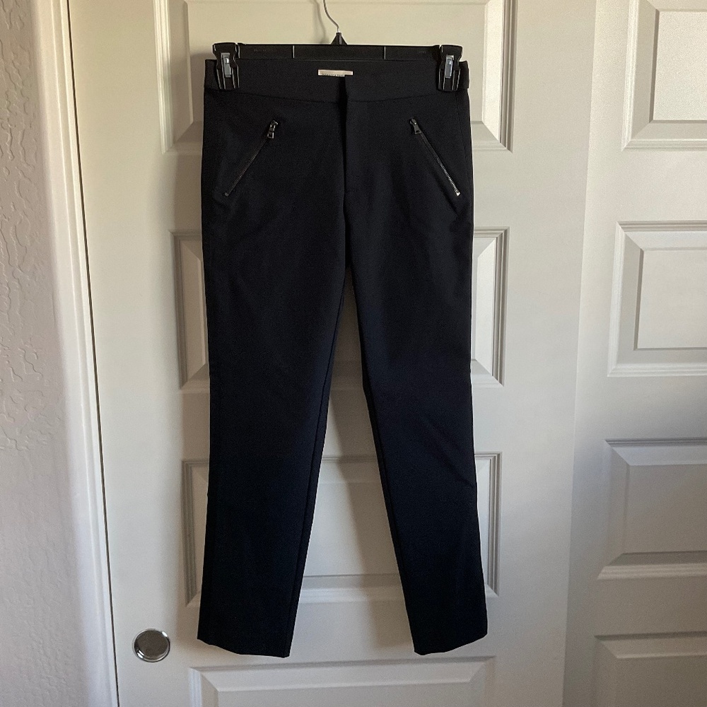 Rebecca Taylor Black Skinny Tuxedo‎ Stripe Pants - Size 4